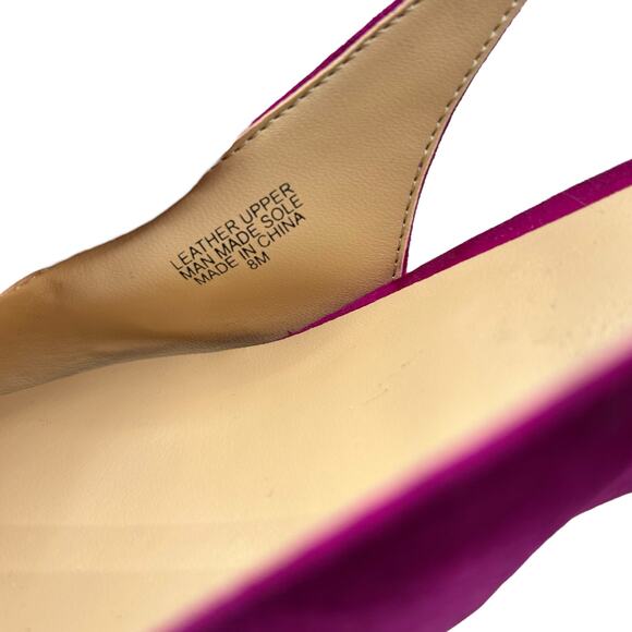 Ann Taylor Women's Magenta Brazilio Camelia Slingback Sandals Size 8M - Picture 11 of 11
